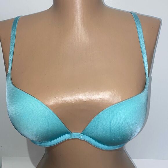 Victoria's Secret Women's Blue Dream Angels Padded Demi Bra Size 34B - Picture 2 of 8